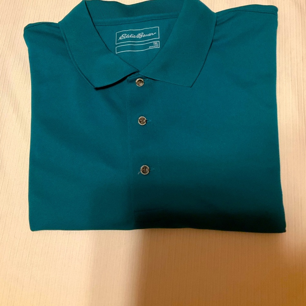 Eddie Bauer Blue Polo Shirt Classic Style